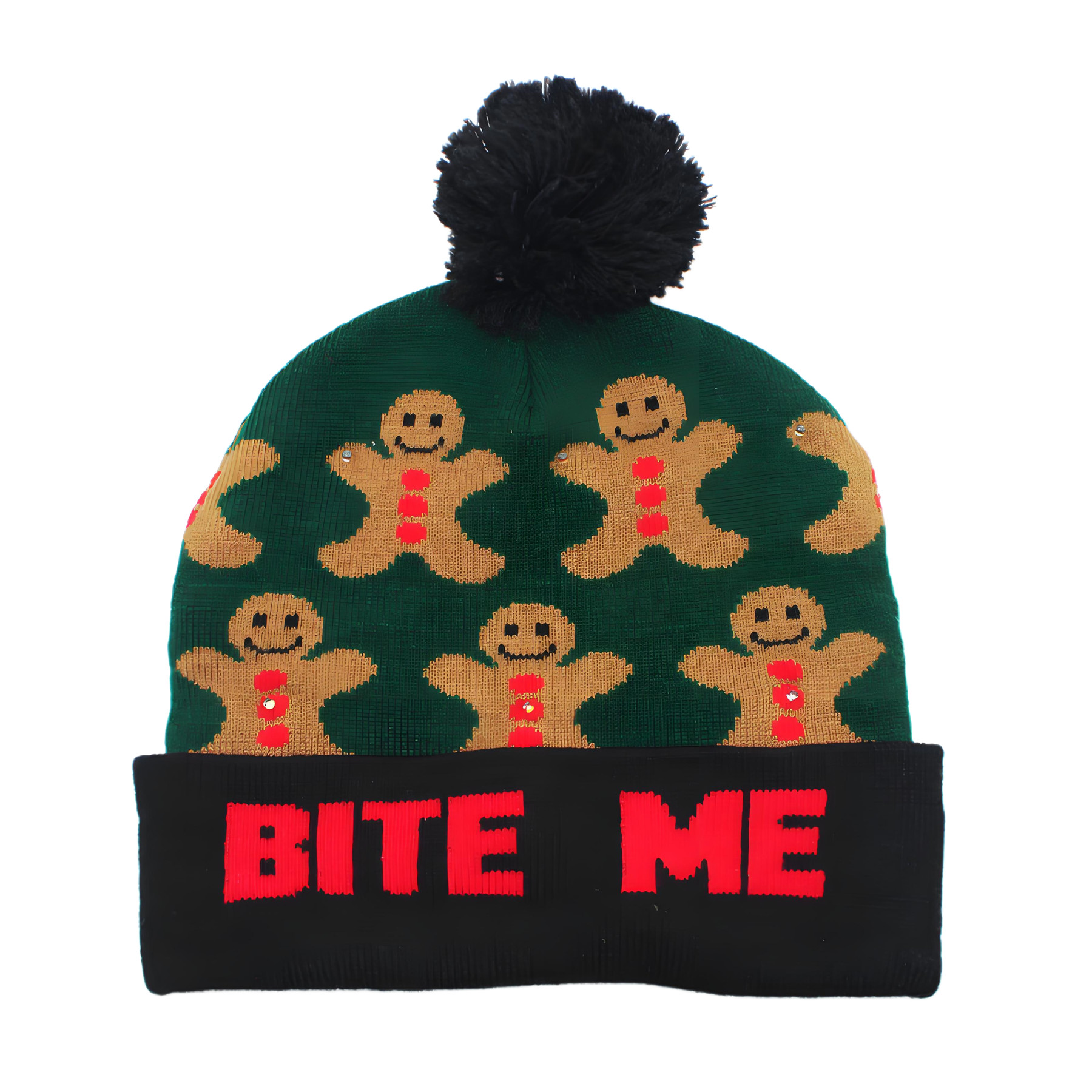 Winter Jacquard Knitted Beanie Hat With Pom 9