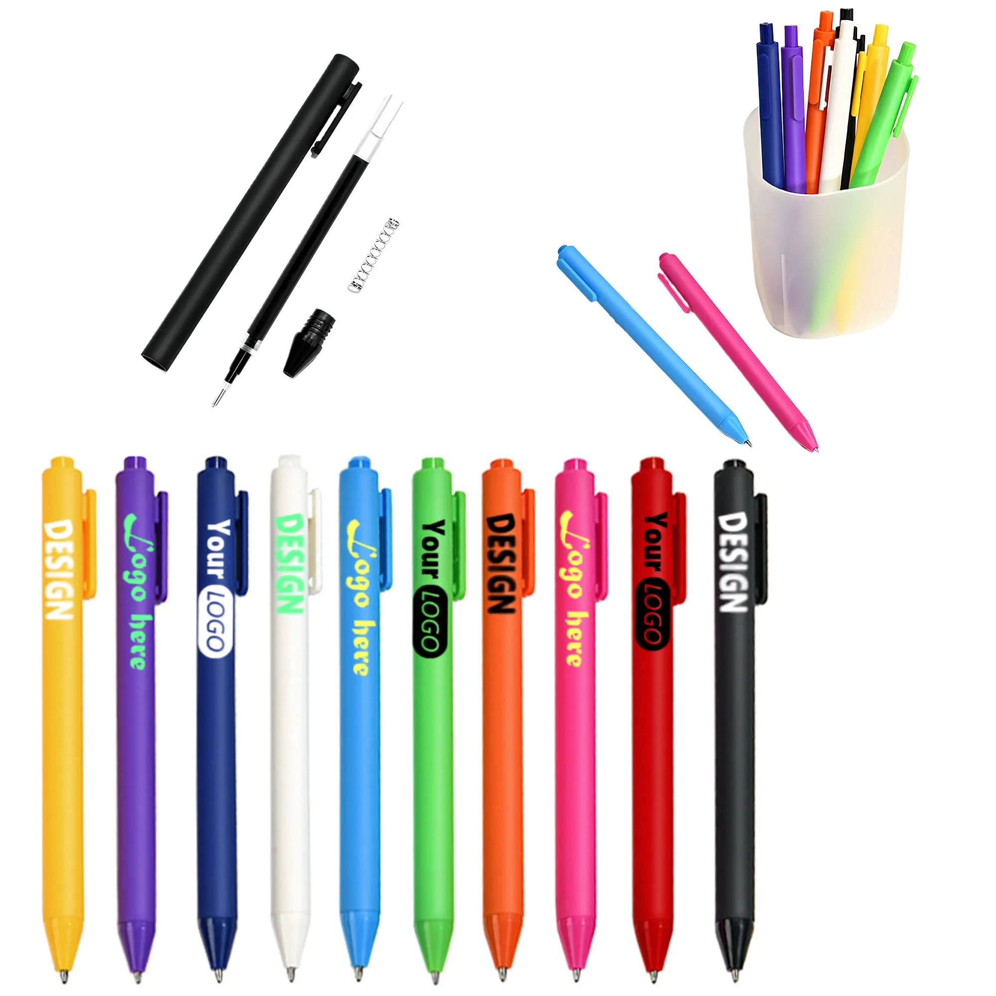 Trendy High-Quality Candy Color Retractable Student Gel Pens