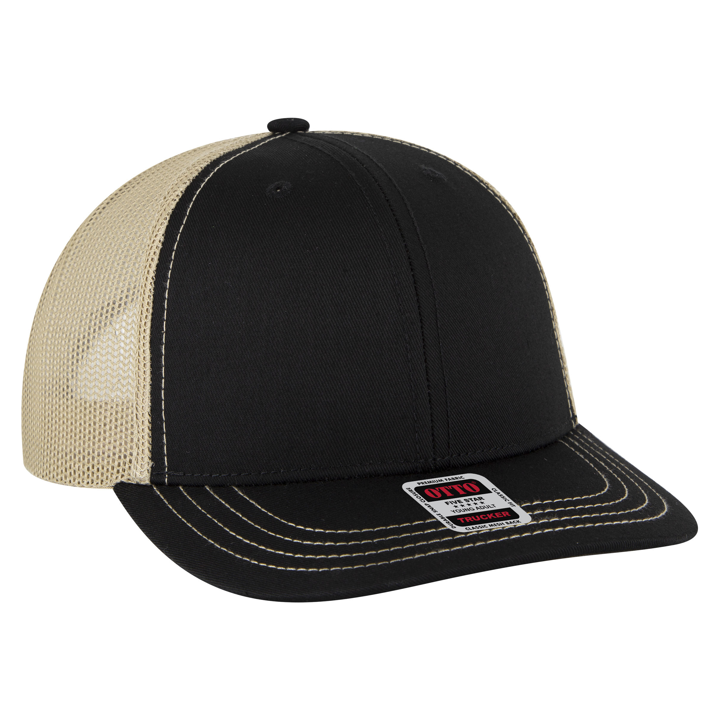 OTTO CAP® 6 Panel Mid Profile Mesh Back Trucker Hat 98