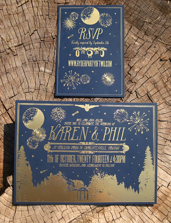 Color Foil Stamped Brochure 10