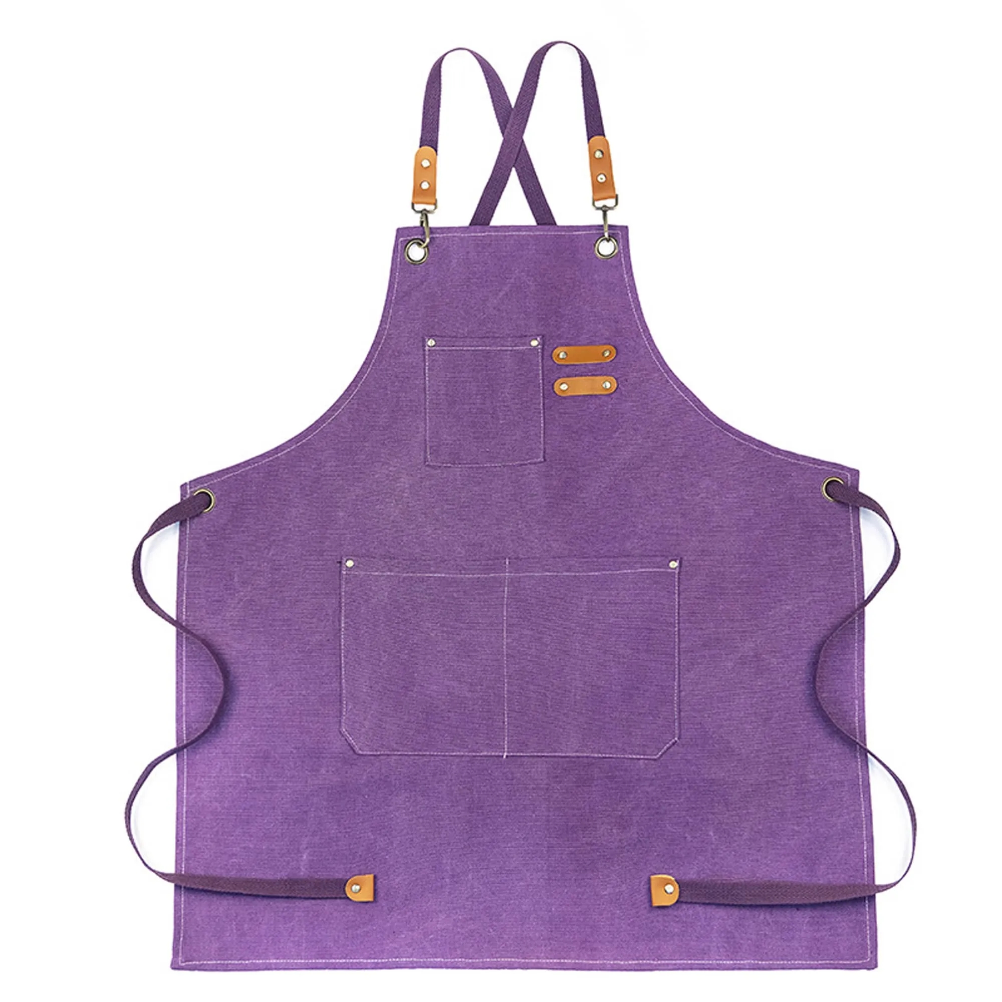 Custom Practical Kitchen Apron With Pockets 7
