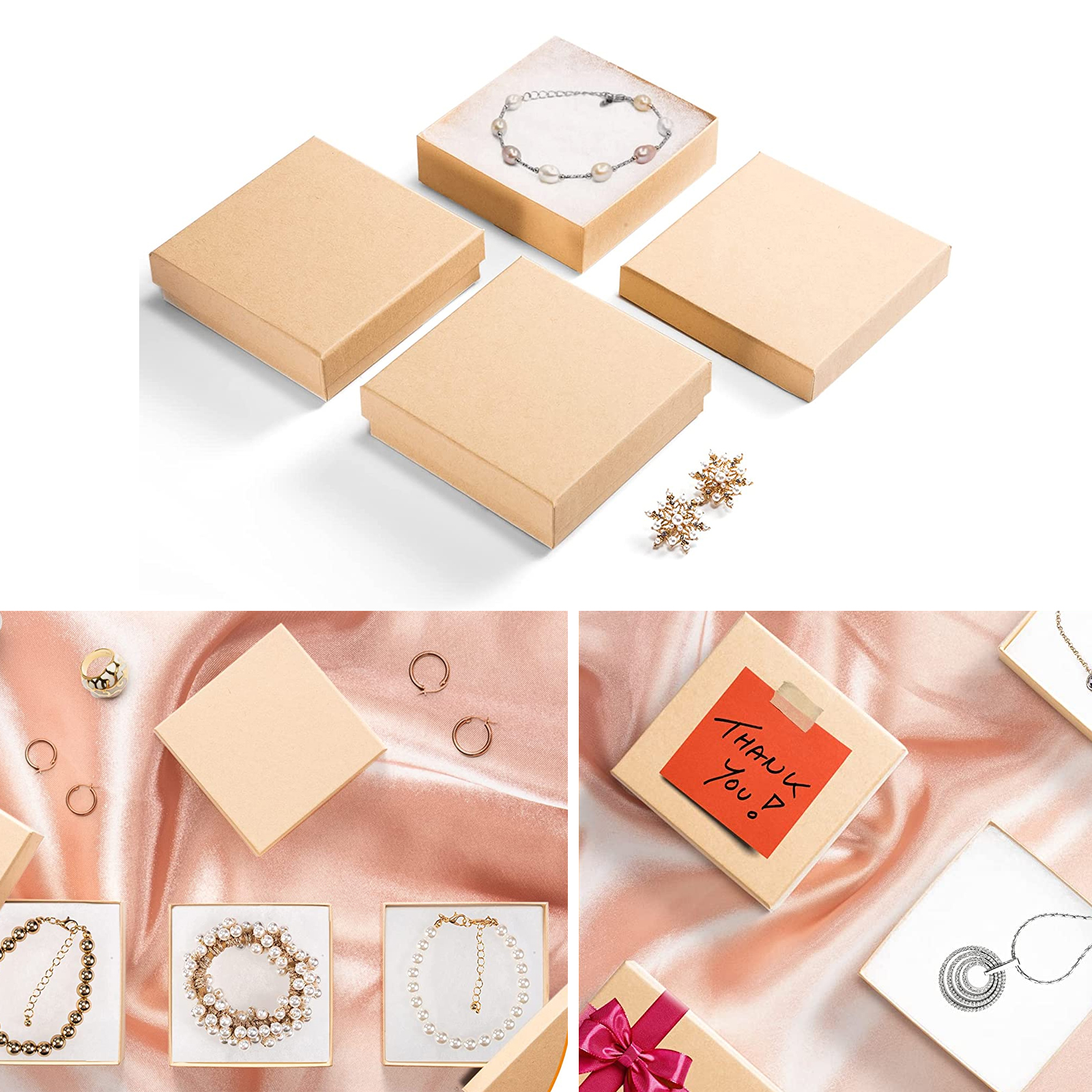 3.5 x 3.5 x 1 Inches Jewelry Gift Box 2