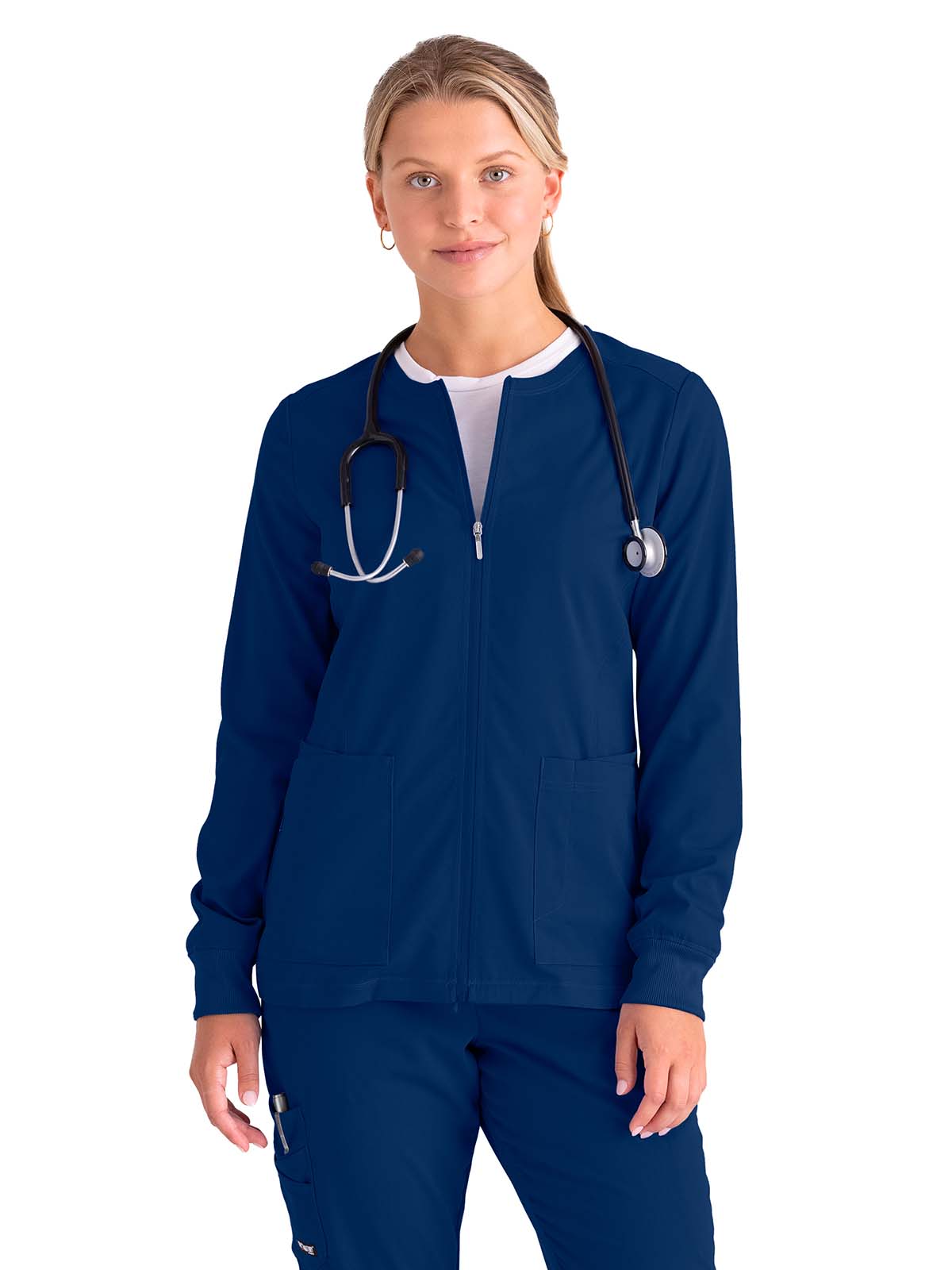 Grey's Anatomy Spandex Stretch - Women's Five-Pocket Gianna Warm-Up Scrub Jacket 14