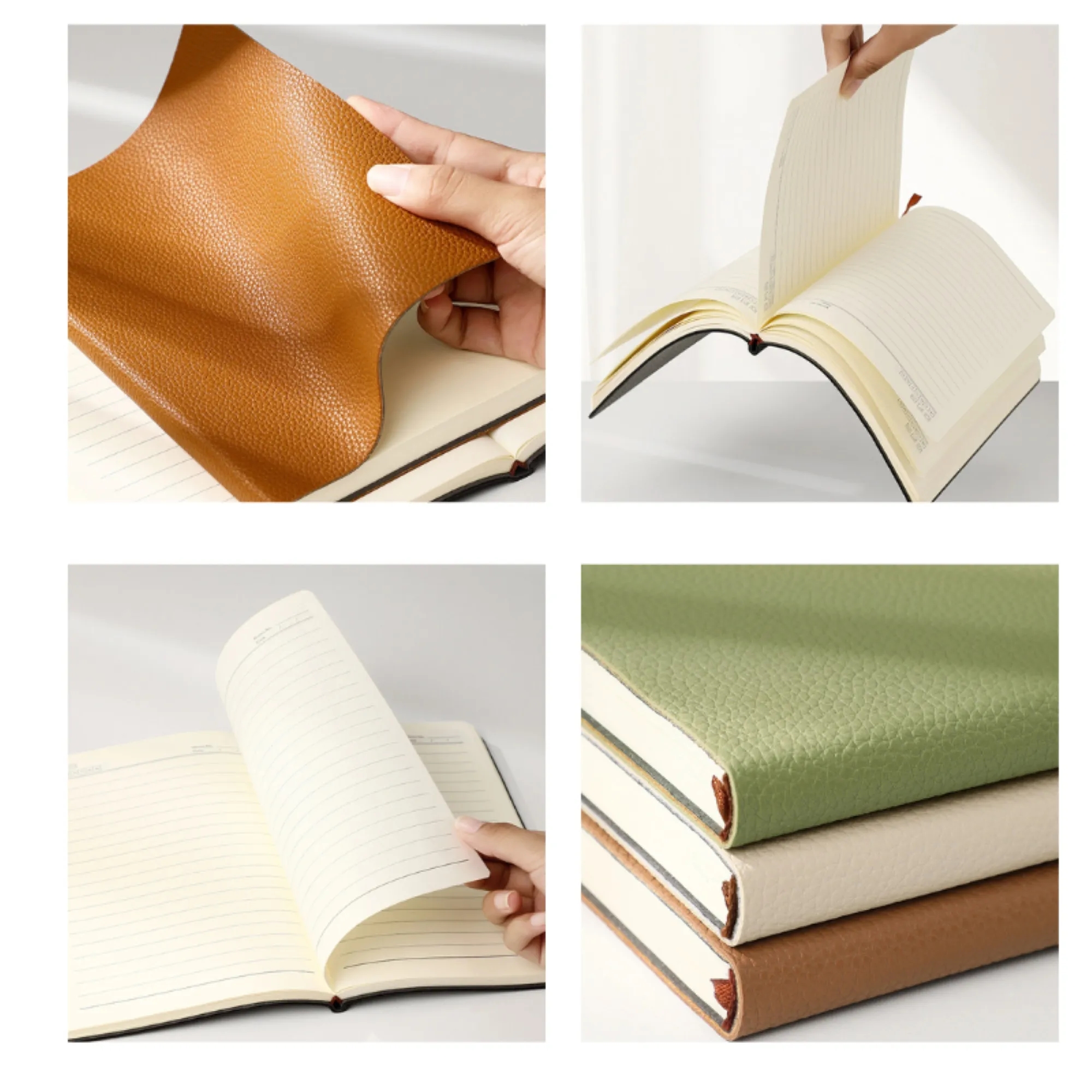 A5 Lychee Skin Soft Leather Business Notebook 1