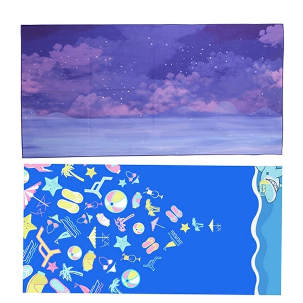 30" x 60" Full Color Sublimation Microfiber Beach Towel 12