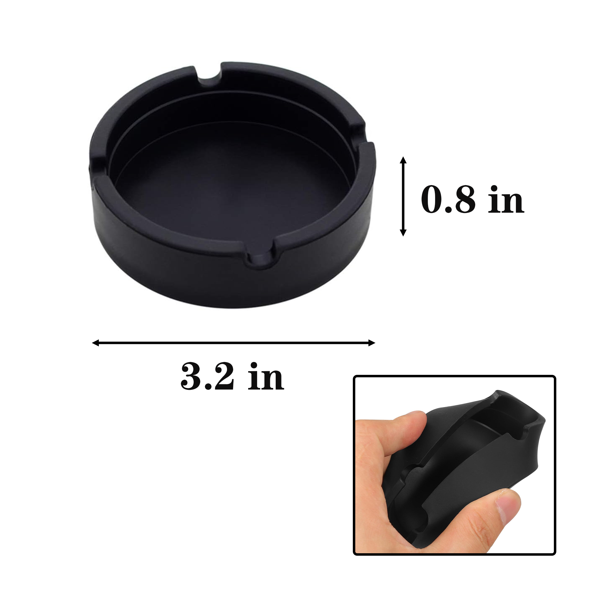 Portable Circular Silicone Cigar Ashtray 6