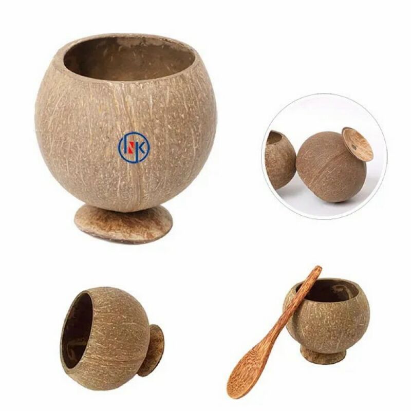 Natural Coconut Cups - Custom Imprinted