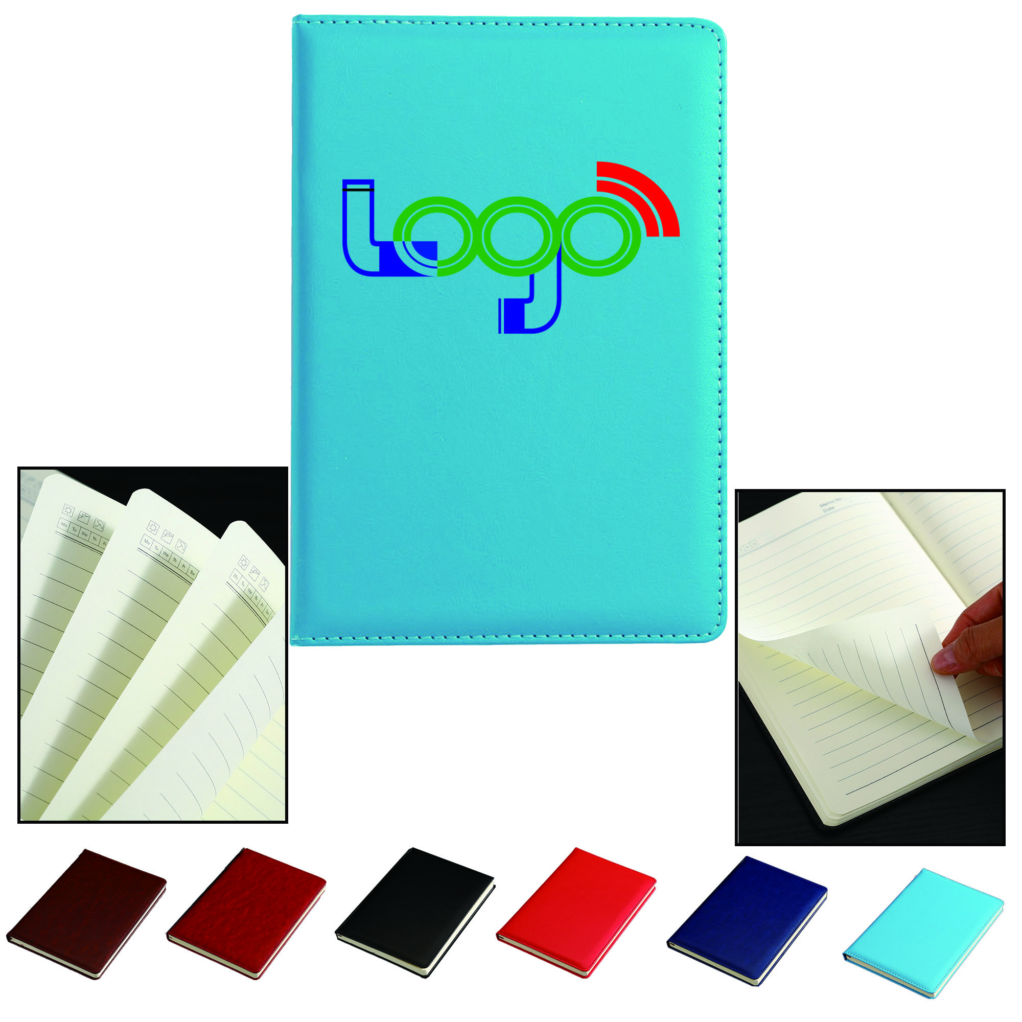Full Color Durable A5 PU Leather Notebook MOQ50 2