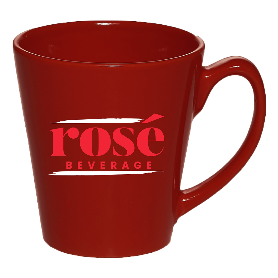 12 oz. Glossy Ceramic Latte Custom Coffee Mug 8