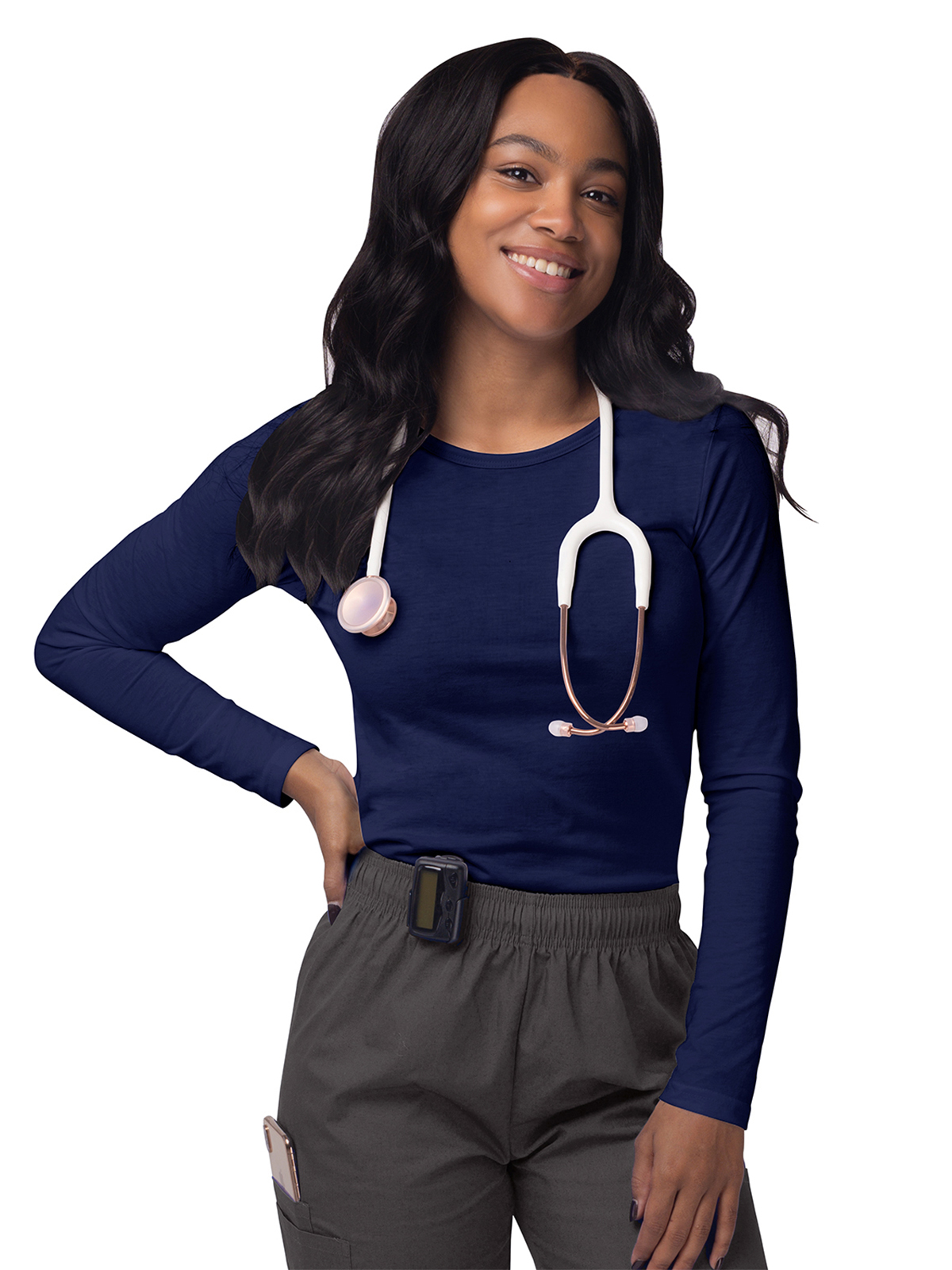 Adar - Sivvan - Women's Long Sleeve Underscrub Tee 138