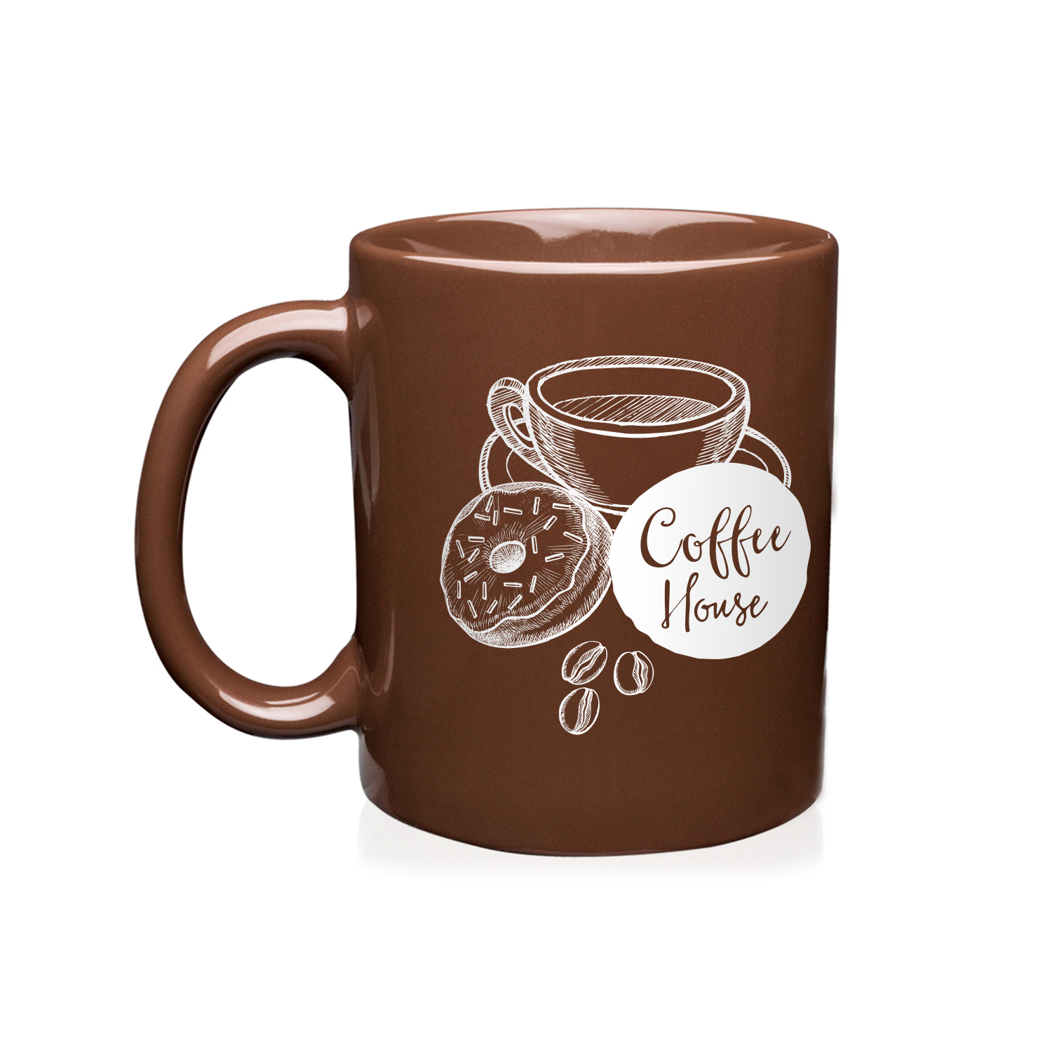 11 oz. Ceramic Custom Mug (1 Color Imprint) 3