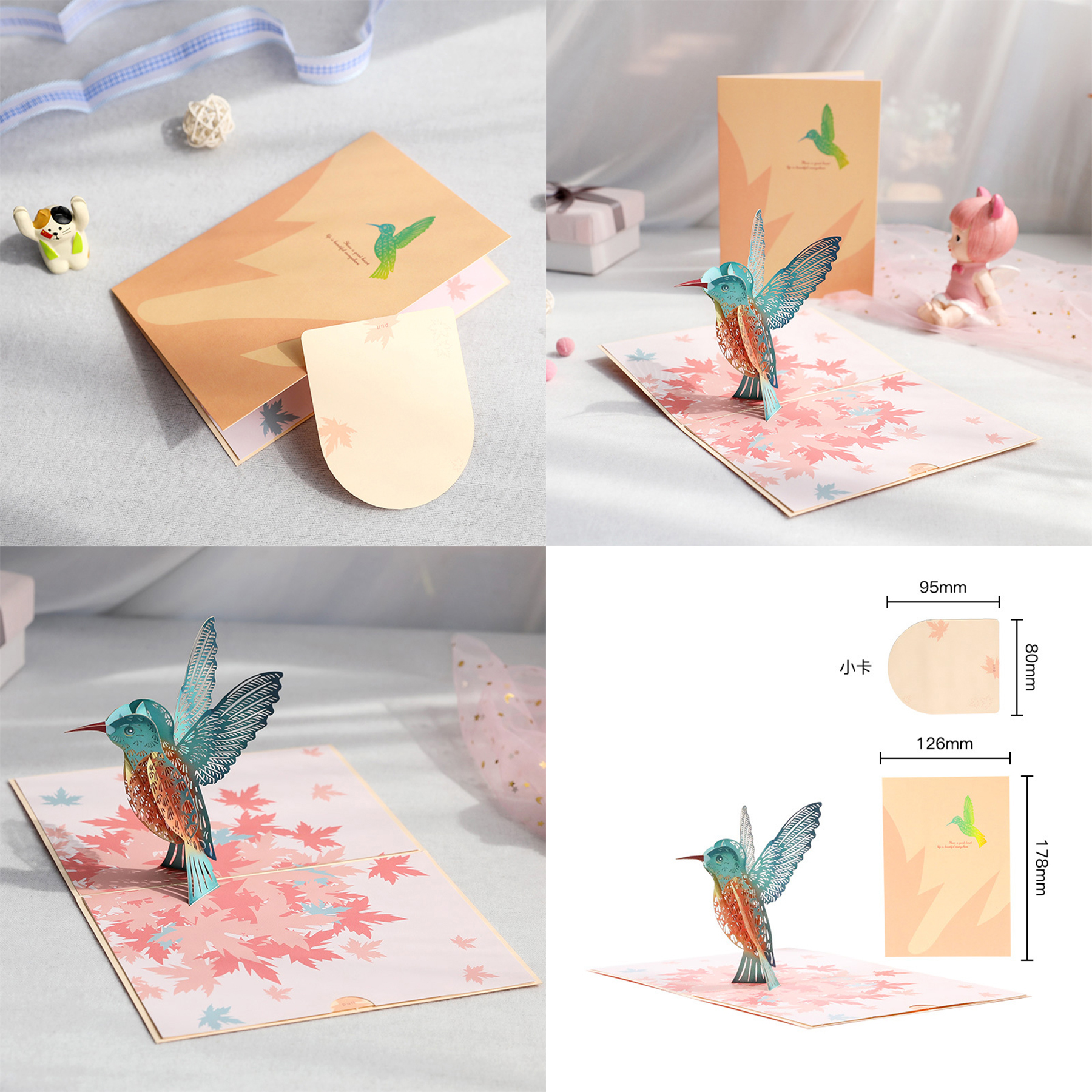 Lovely Hummingbird Pop Up Card 2