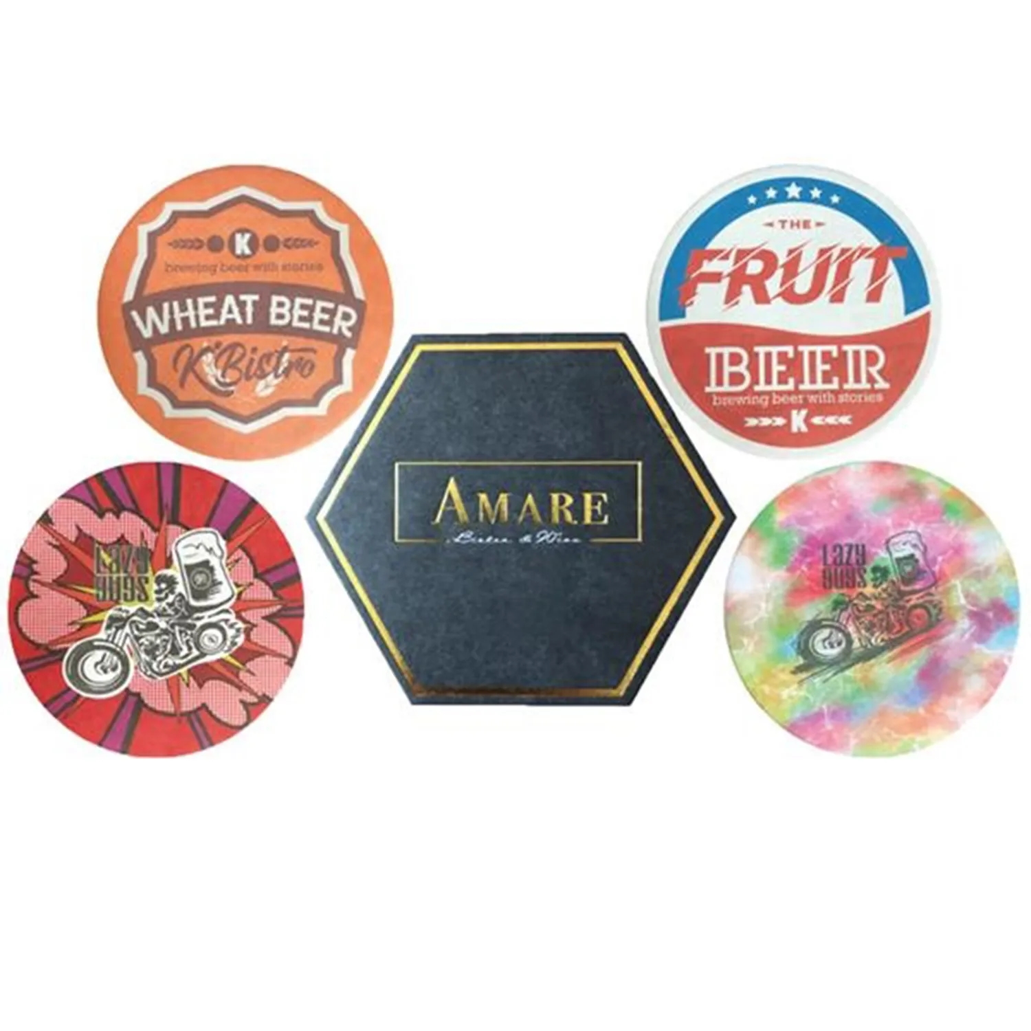 White 3.5" Round - Pulpboard Coasters 5
