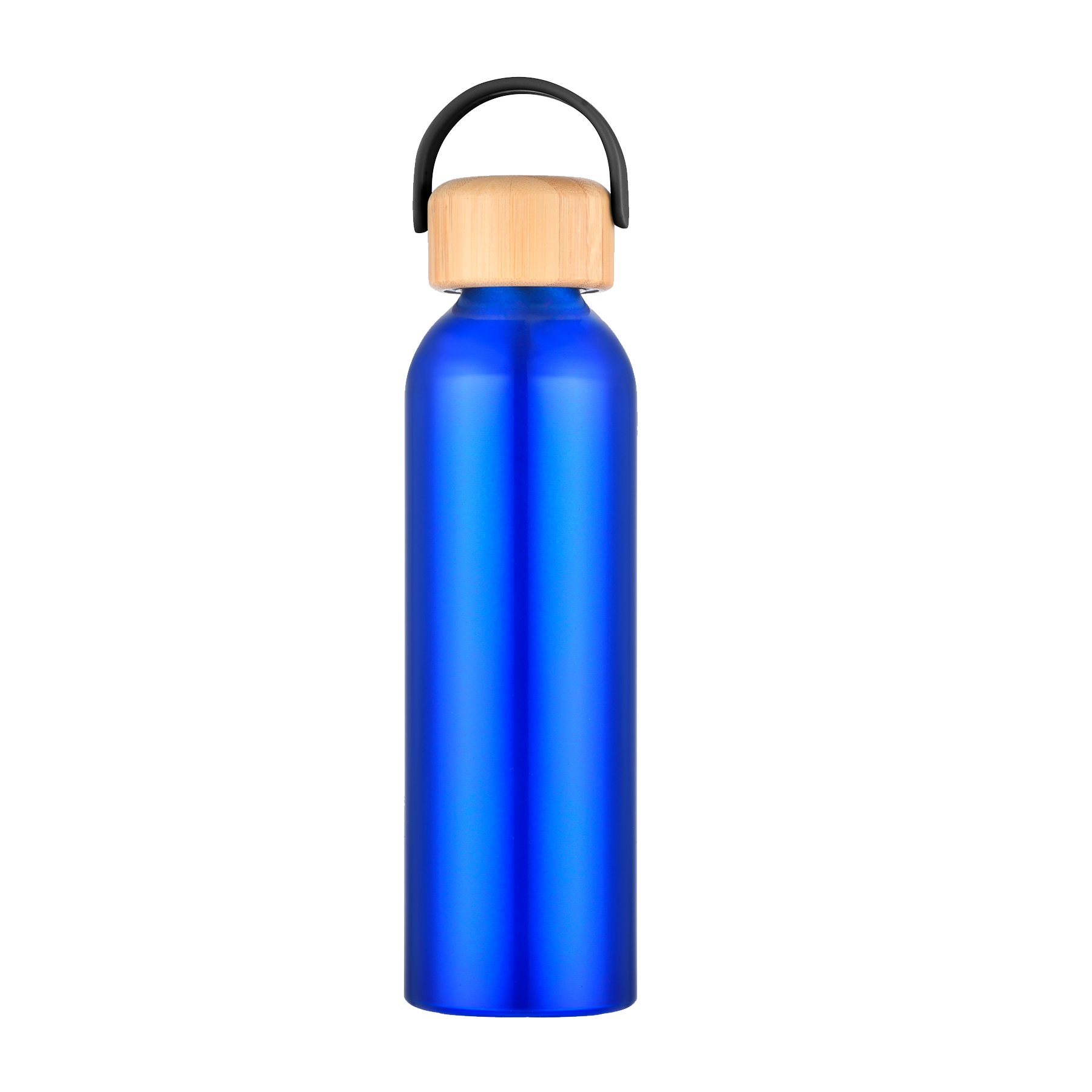 24 oz. Recycled Aluminum Water Bottle with Bamboo Lid & Carry Handle 2