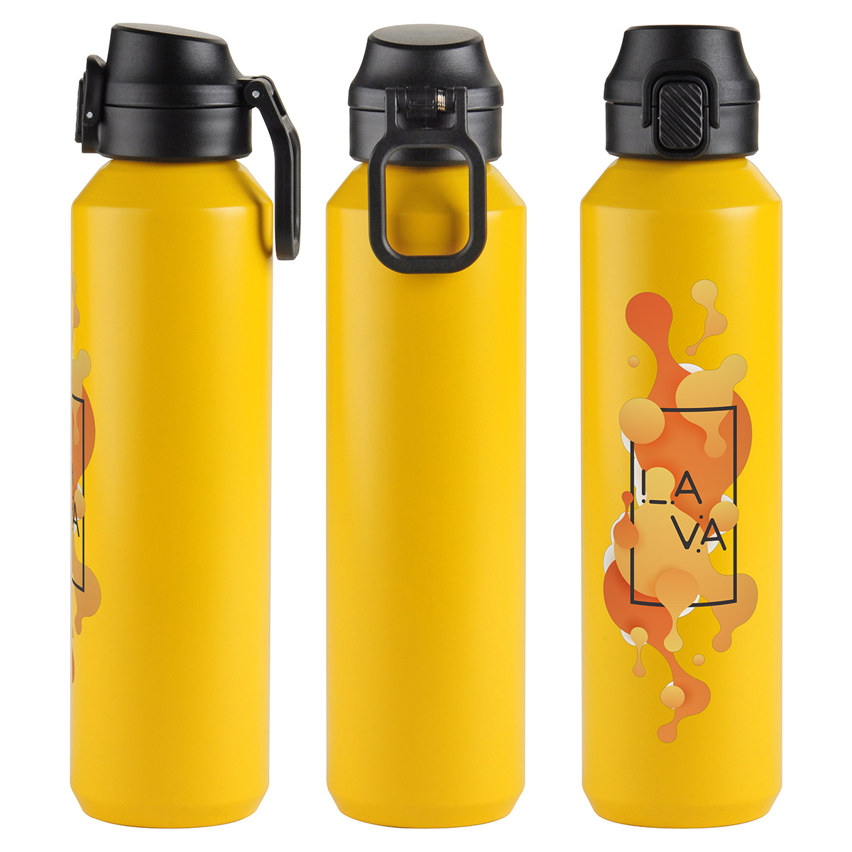 Nexus 27 oz Recycled Aluminum Bottle with Flip-Top Lid and Carabiner 15