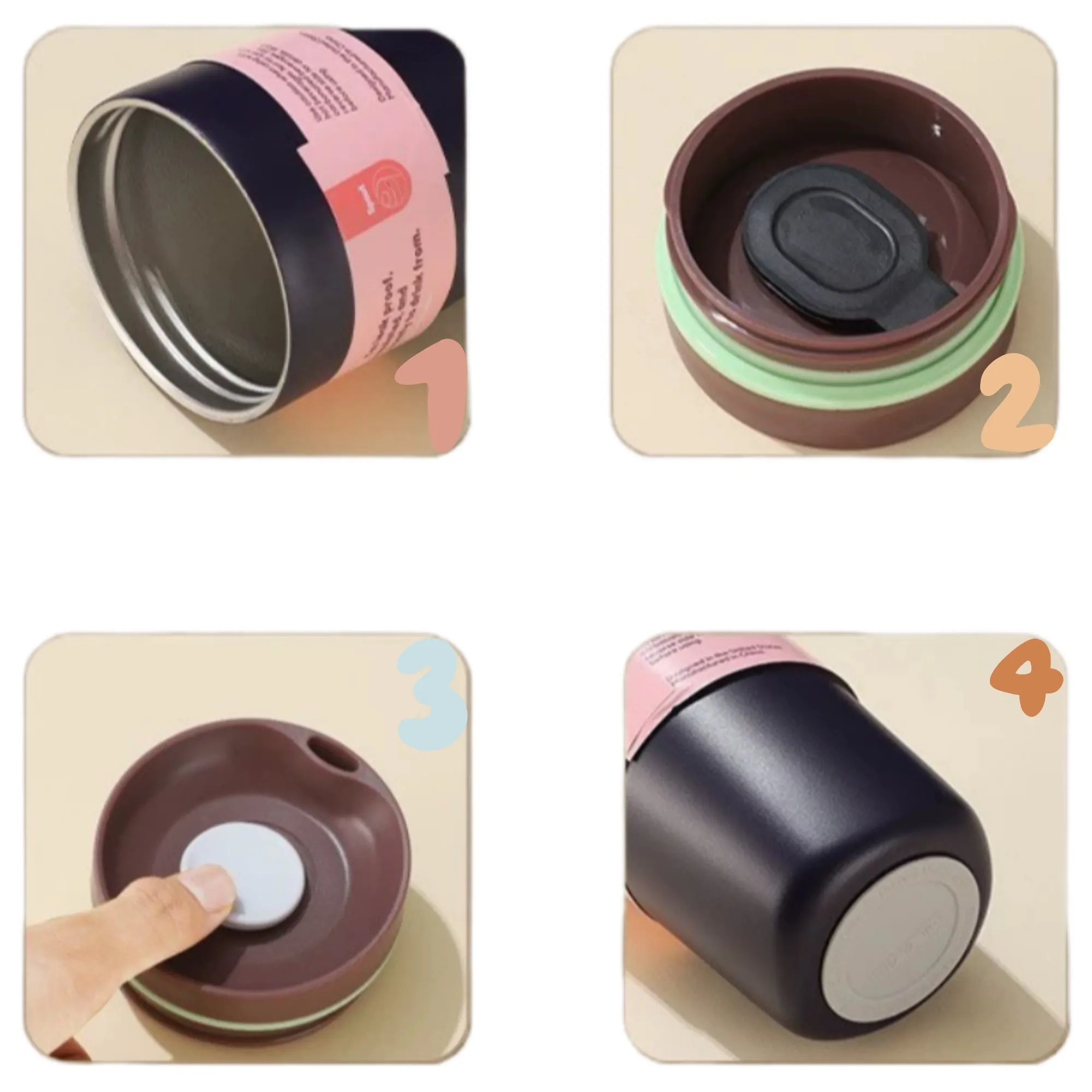 12OZ Portable Colorful Sliced Insulated Coffee Cup 3