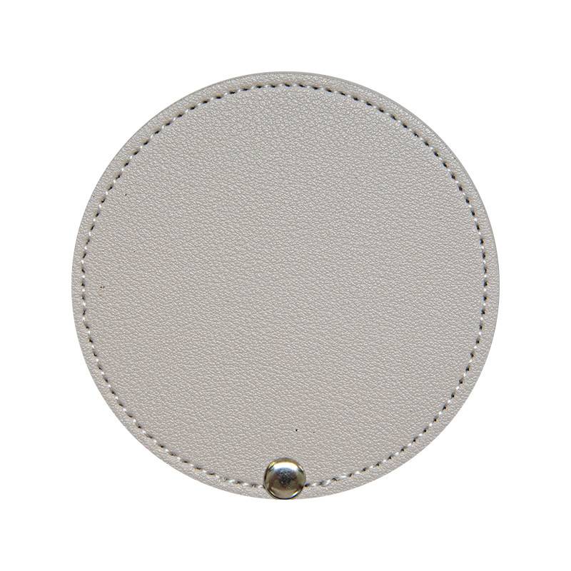 PU Circular Flippable Makeup Mirror 4