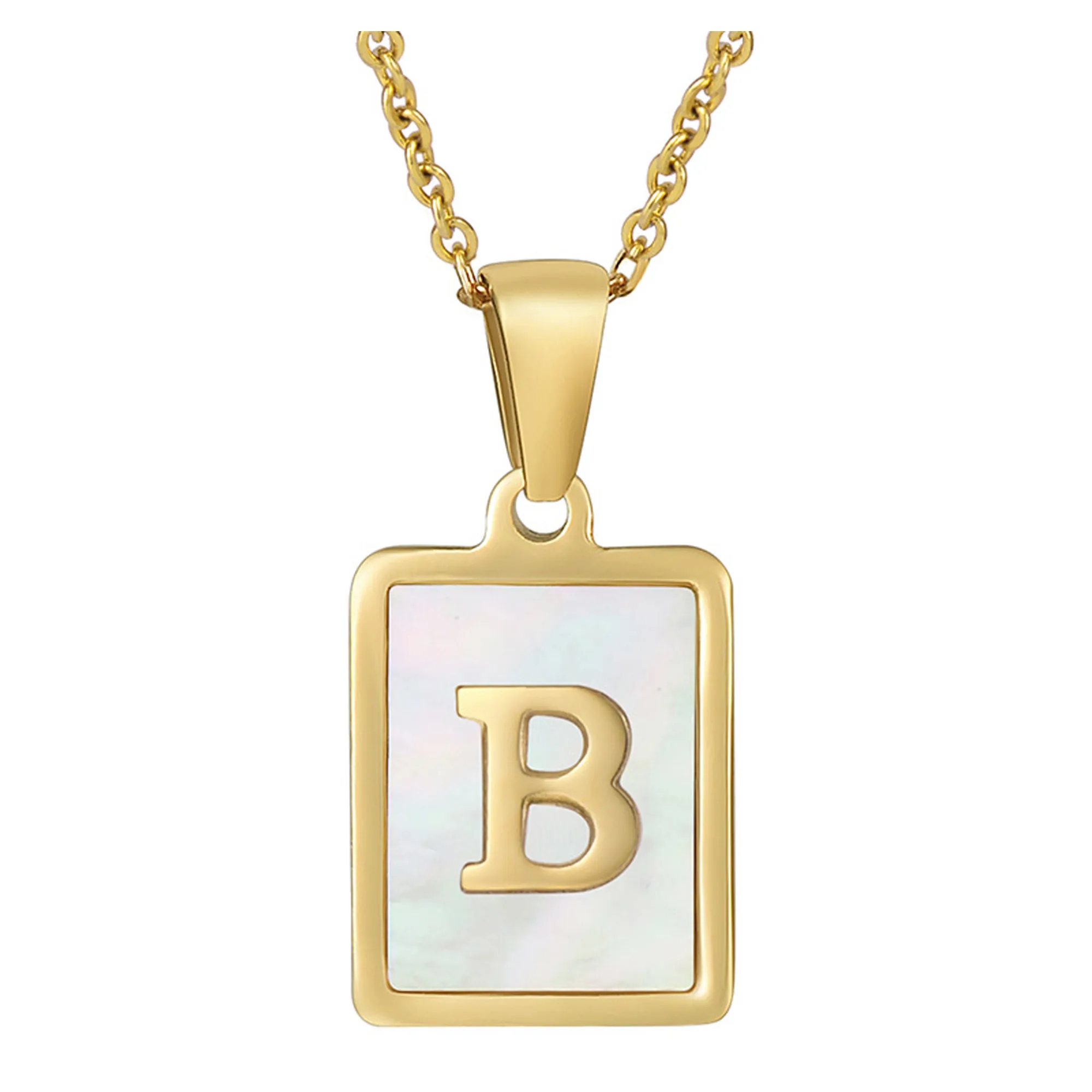 Stainless Steel Alphabet Necklace 10