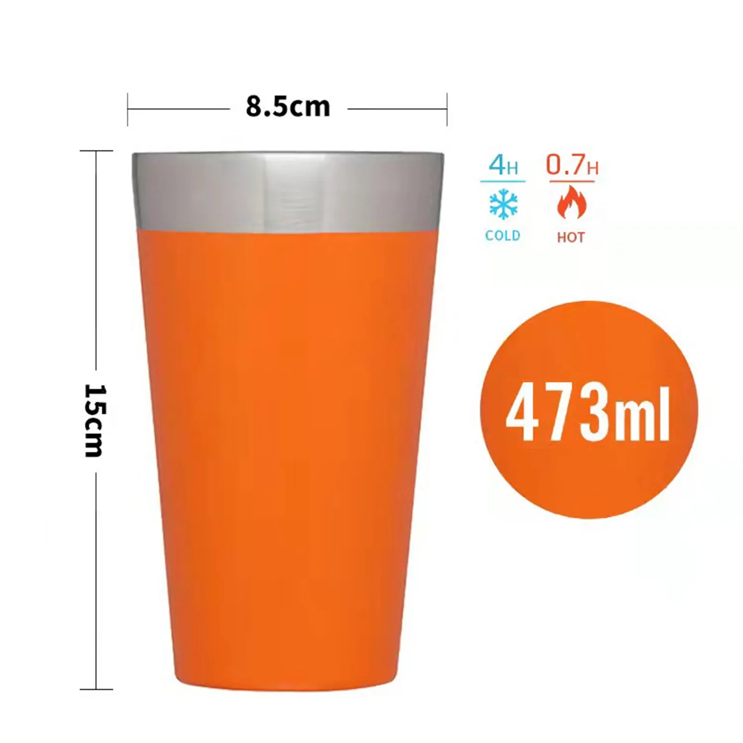 16oz The Stacking Beer Pint Matte Black 1