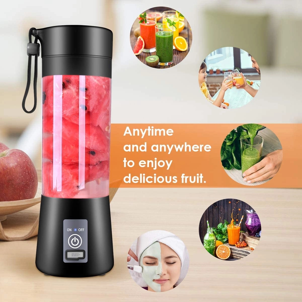 Portable Blender with Six Blades 8