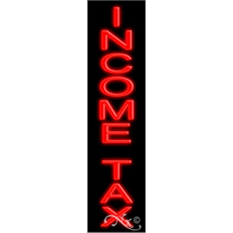 Income Tax Economic Neon Sign 2