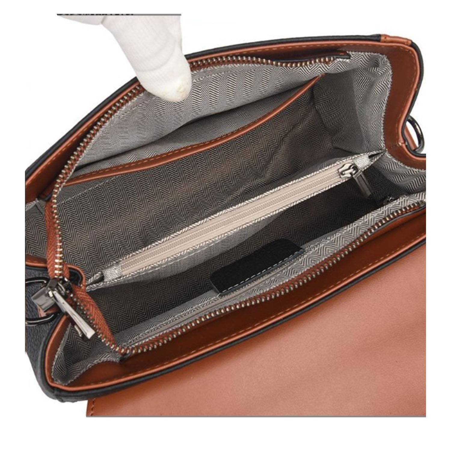 Genuine leather square crossbody bag handbag for woman 6