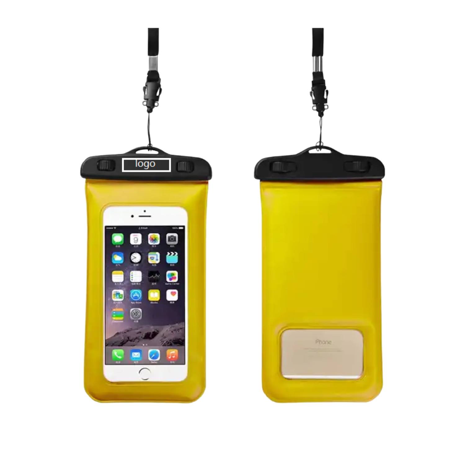 Built-in Sponge Waterproof Mobile Phone Pouch with Lanyard 5