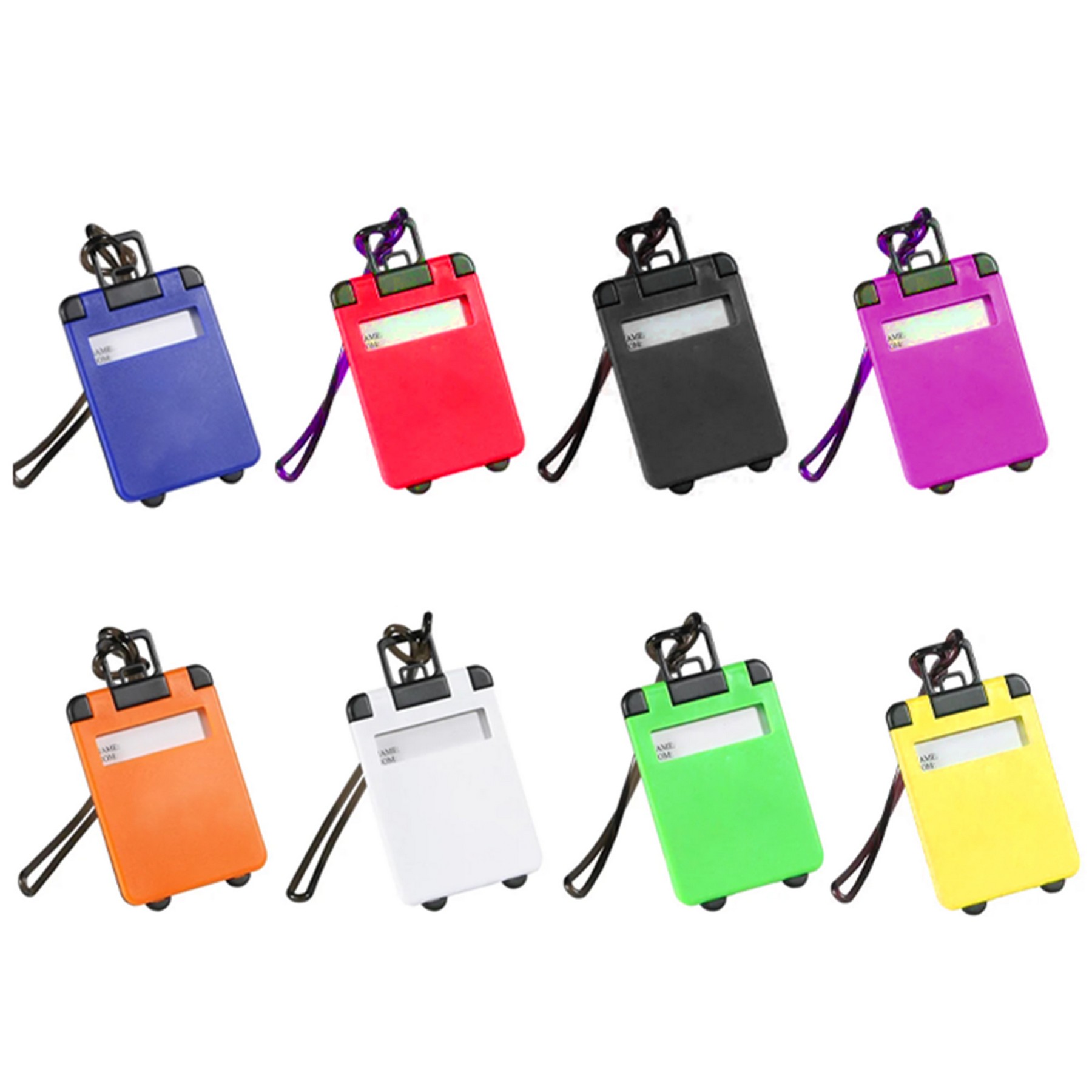 Printed Travel Rolling Suitcase Tote Luggage Tags 2