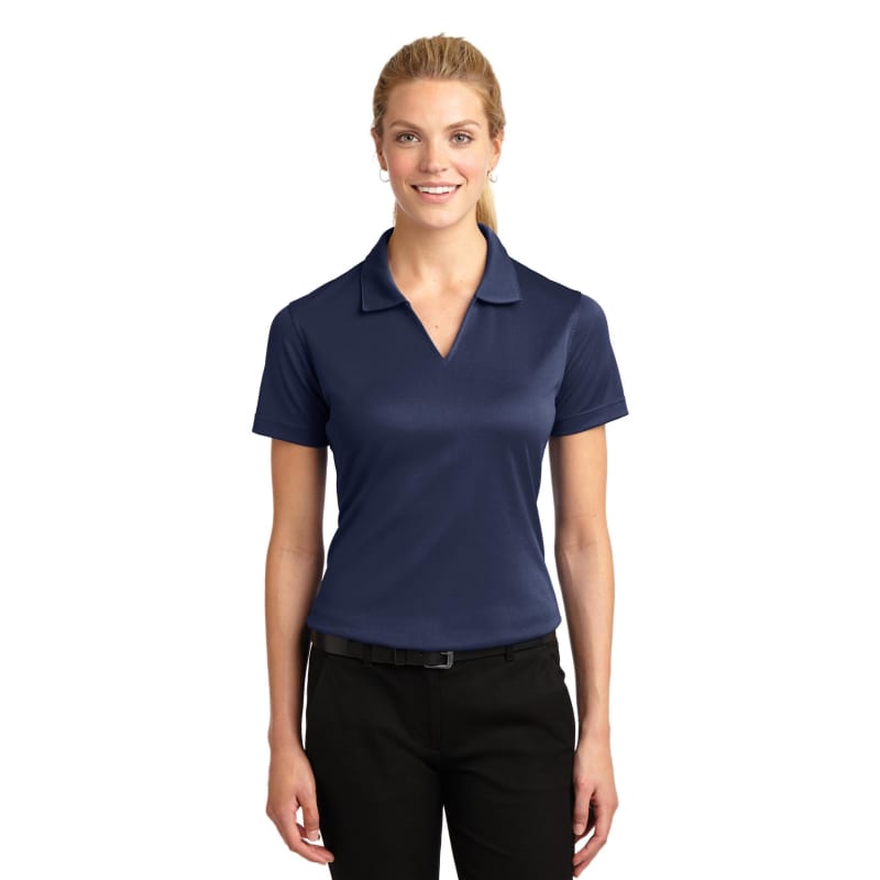 Sport-Tek Women's Dri-Mesh V-Neck Polo. 50