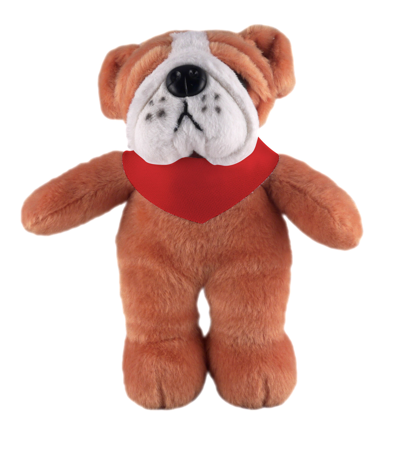 Soft Plush Stuffed Bulldog with Bandana 5