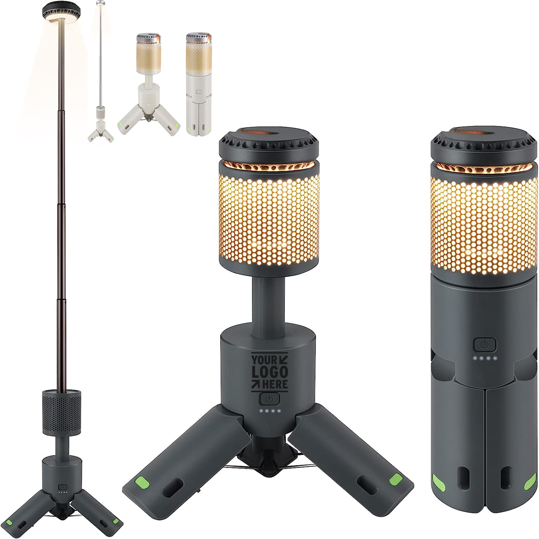 10000mAh Battery Built-in Magnetic Telescopic Collapsible Camping Mobile Night Road Flash Light 2
