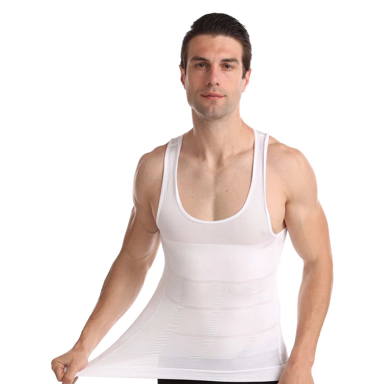 Men Body Shaper Slimming Vest Tight Compression Shirt 3