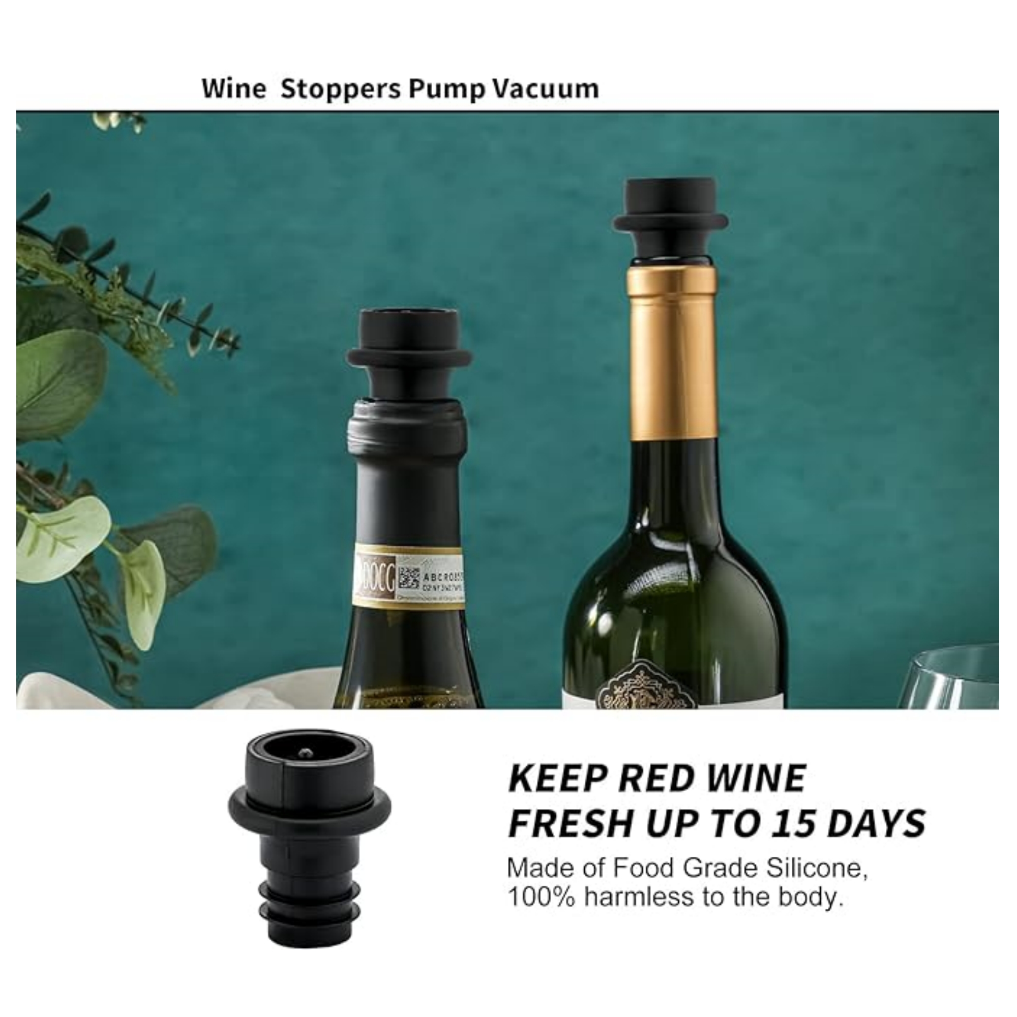 Wine Saver Pump With 4 Vacuum Stopper 5