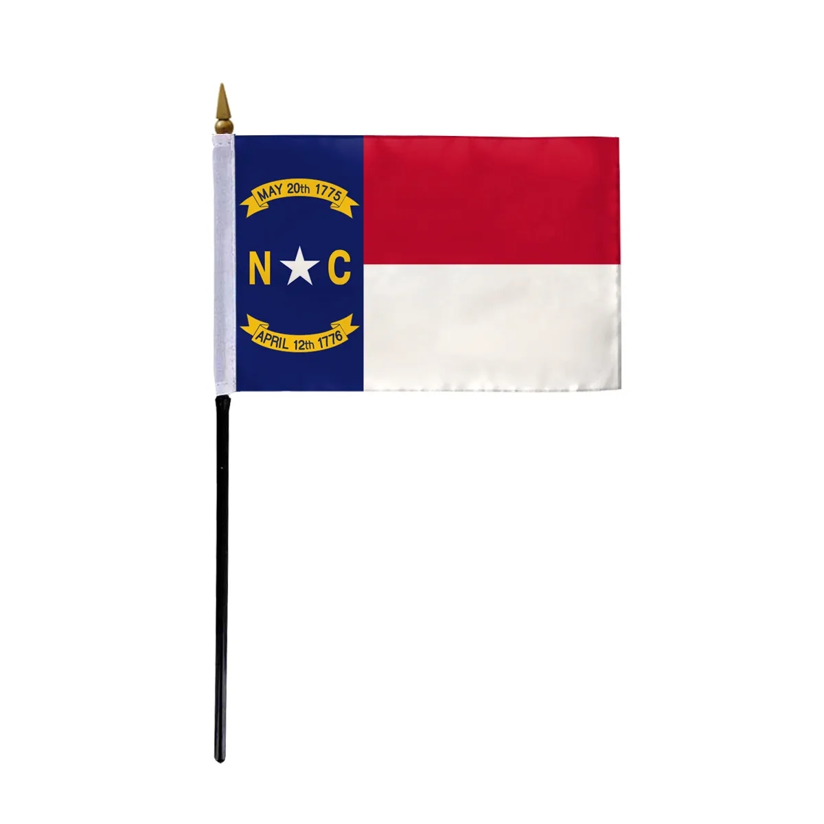 4"x6" & 12"x18'' North Carolina ePoly Printed Stick Flags 3