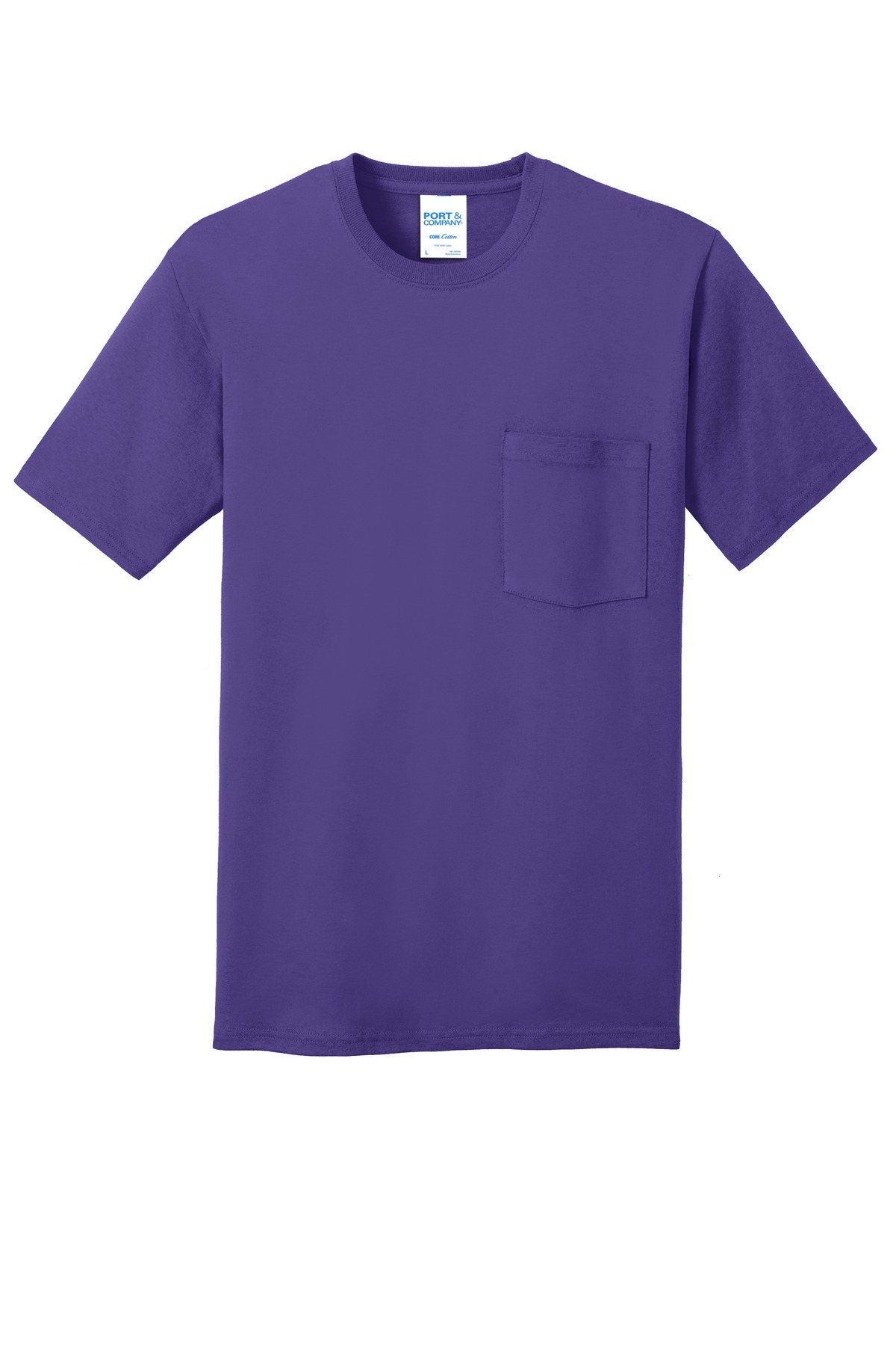 Port & Co Core Cotton Pocket Tee. PC54P 86
