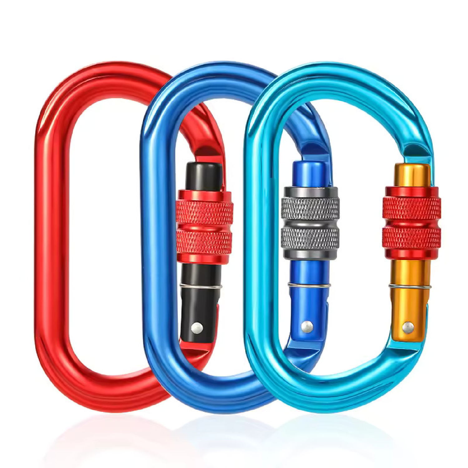 D Ring Screw Gate Aluminum Carabiner 3
