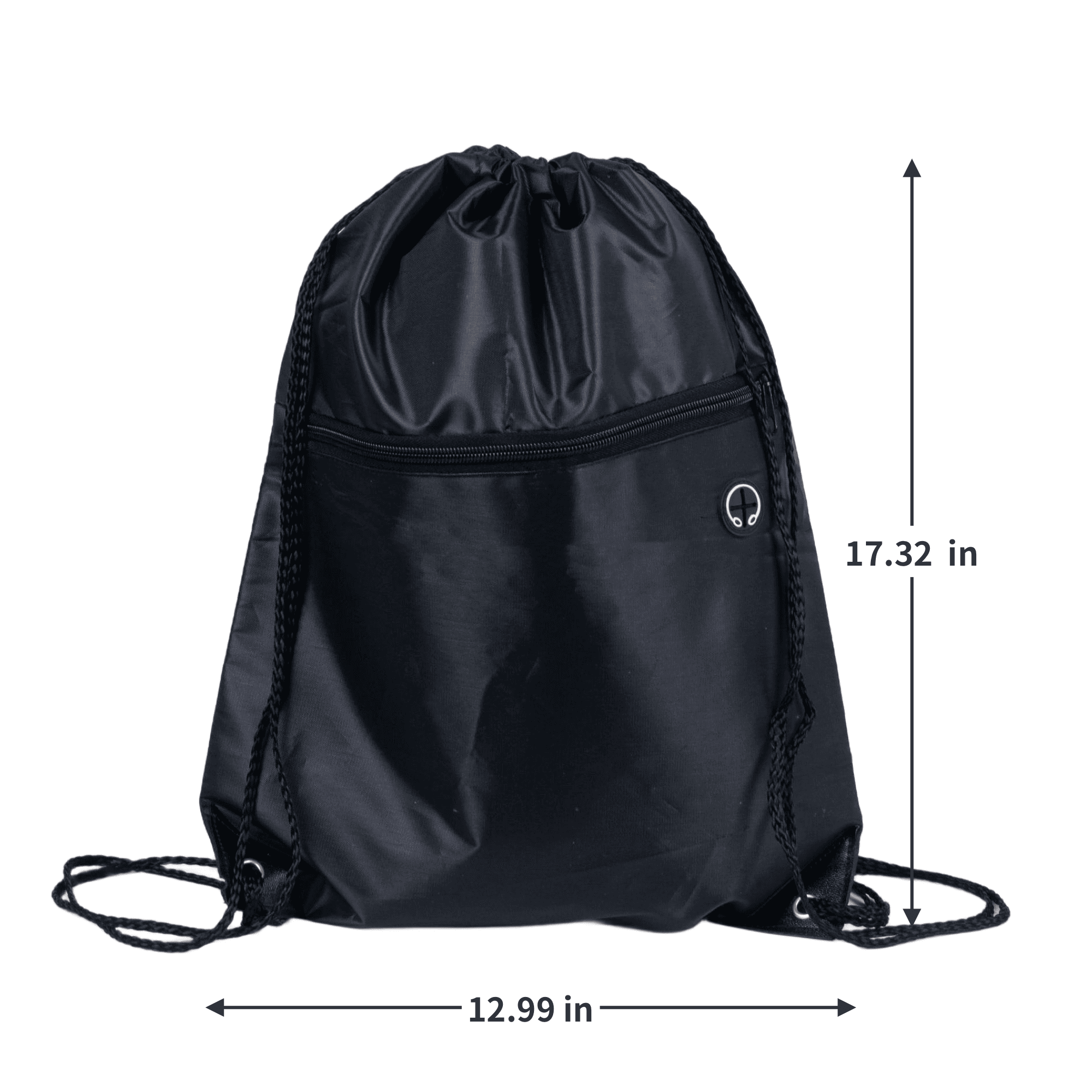 Custom Cinch Sack With Front Zip Pocket 3