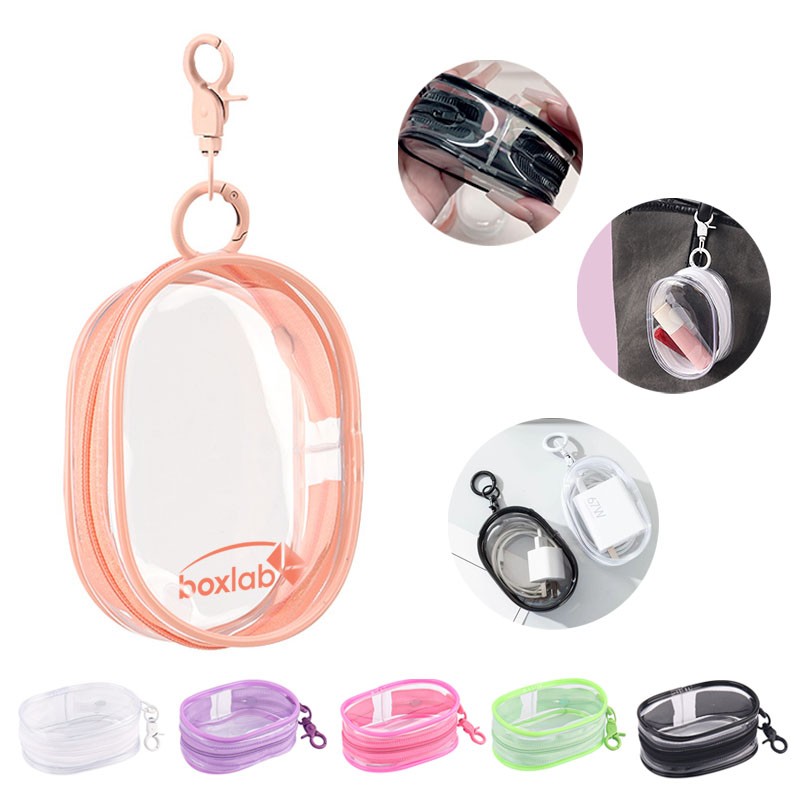 Macaron Transparent Zipper Pouch - Multifunctional PVC Storage Bag 2