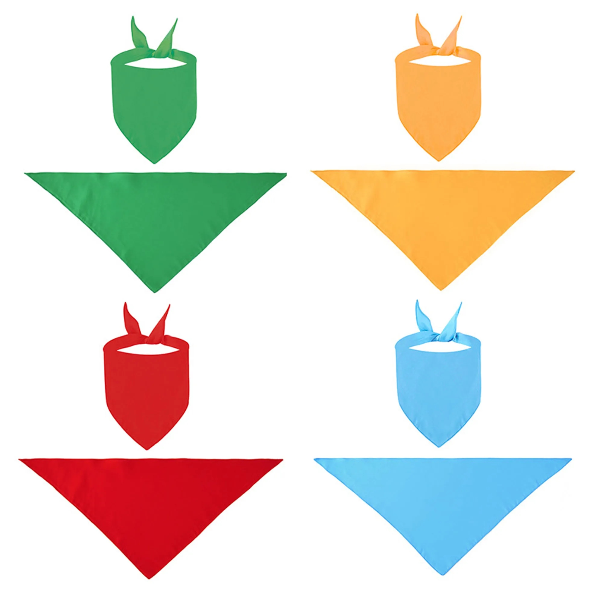 Adjustable Triangle Solid Color Dog Bandana MOQ 100PCS 2