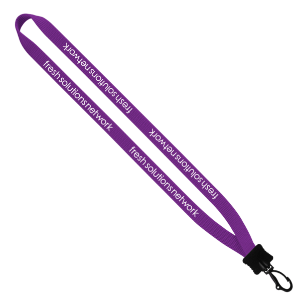 1/2" Smooth Nylon Lanyard with Plastic Clamshell & Swivel Snap Hook 12