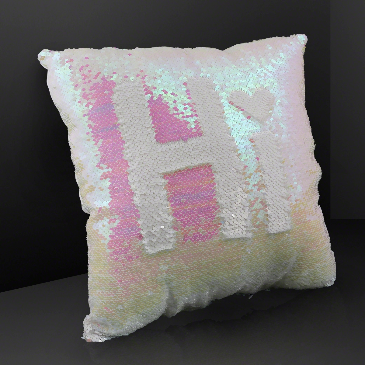 14" Luminous Light Up Flip Sequin Pillow 2