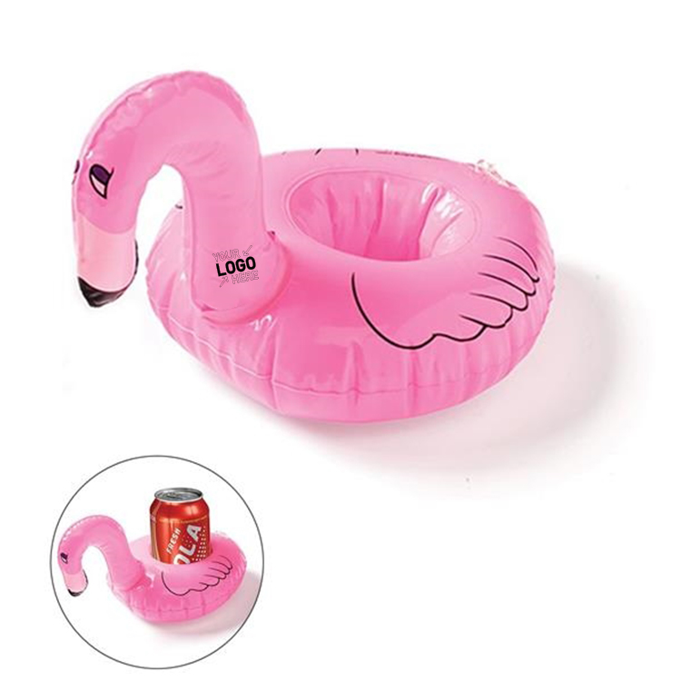 Inflatable Pink Flamingo Floating Coaster Made of PVC 4