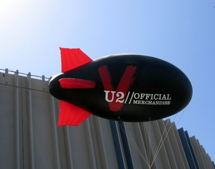 Rigid-Fin Blimp (4-Color Imprint, 2 Locations) - 6'Dia. x 16'L 2