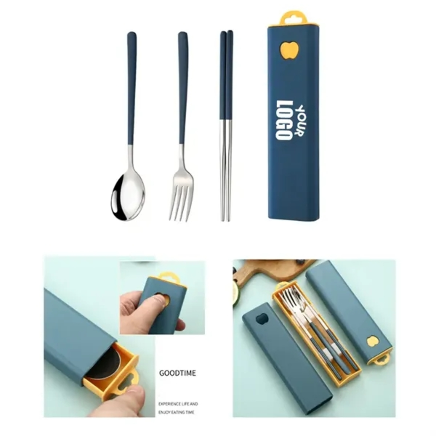 Stainless Steel Bento Cutlery Set
 2