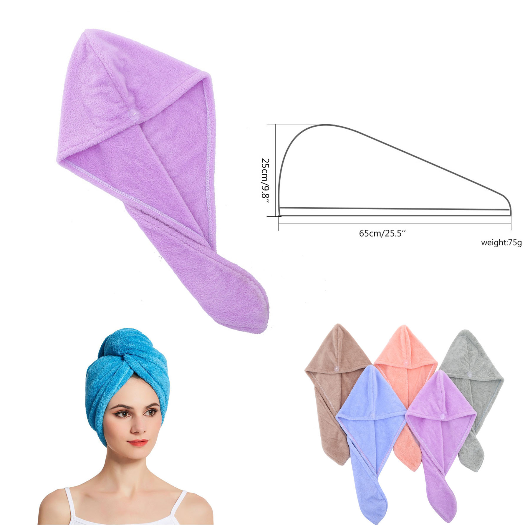 Microfiber Hair Towel Wrap 1