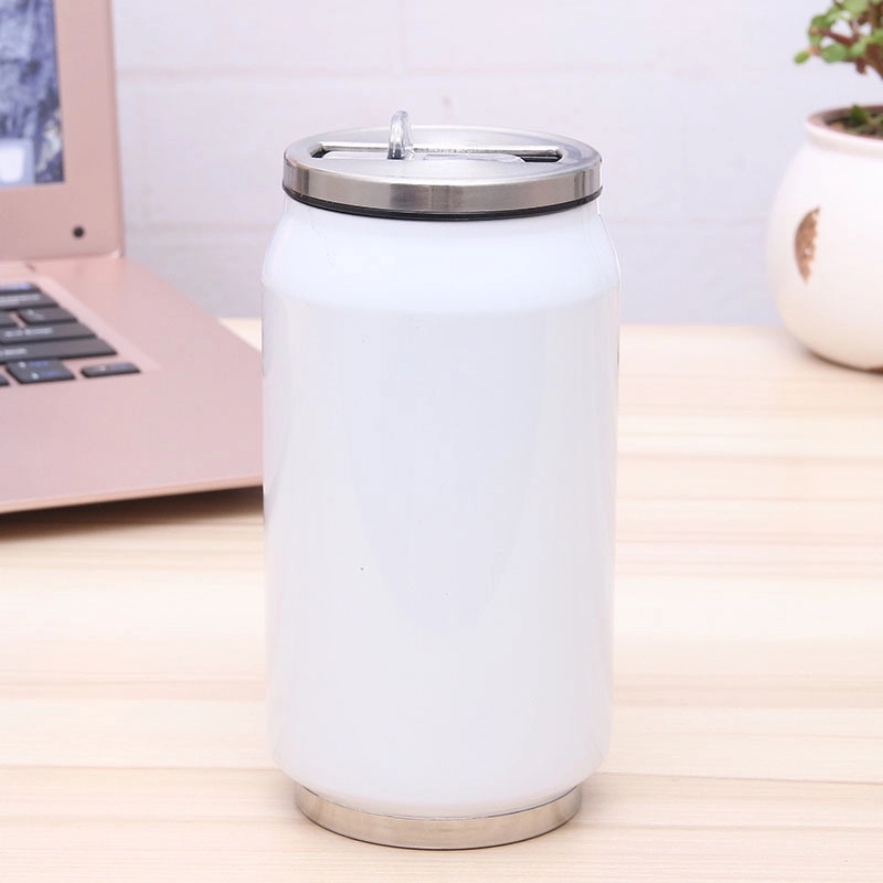 12oz Insulated Fliptop Can-Shaped Water Bottle-Full color 3