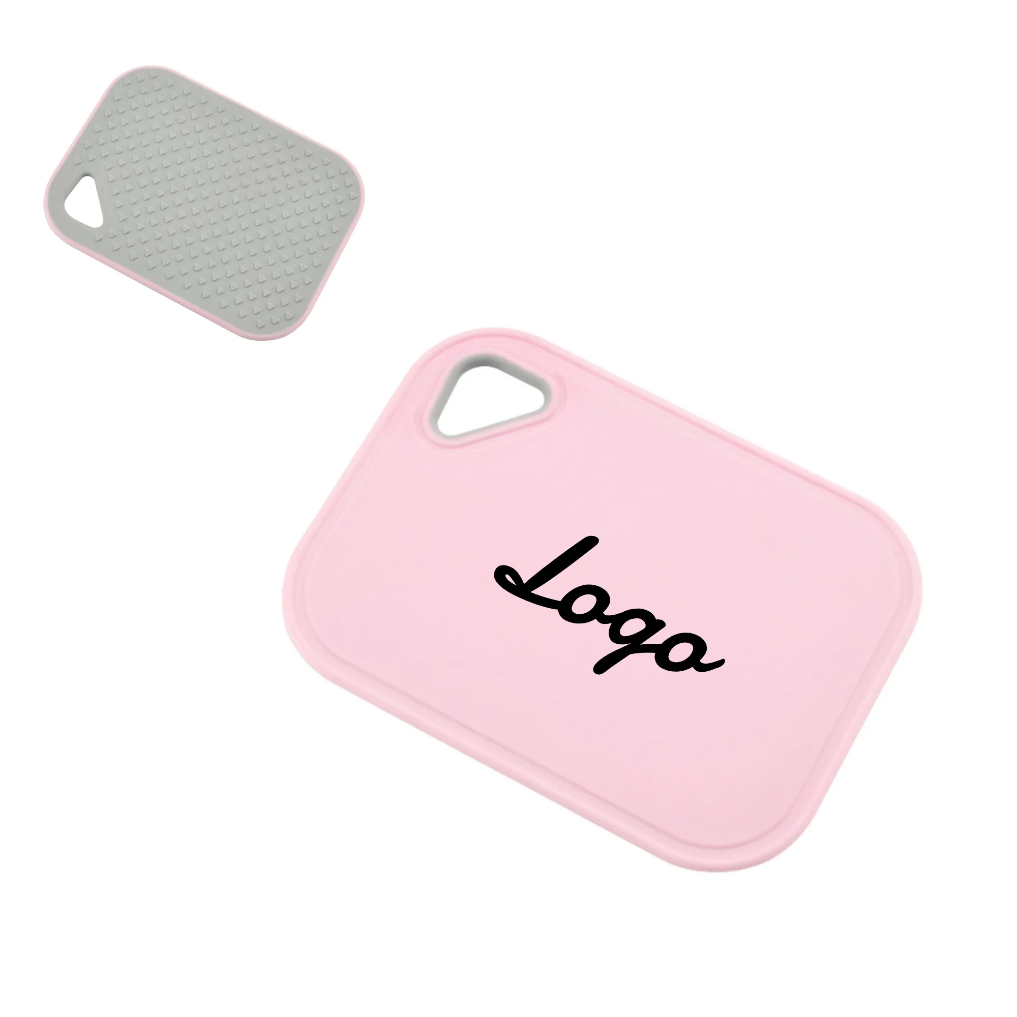 Pink PP Plastic Hanging Cutting Board with Anti - slip Featu