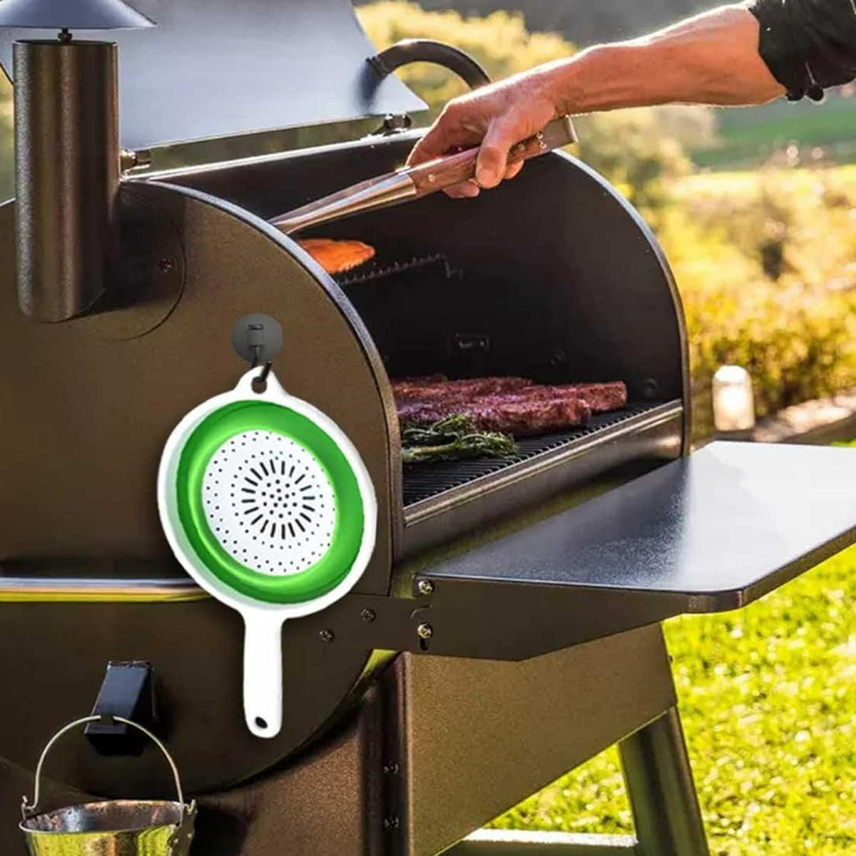 Foldable Kitchen Strainer with Handle Custom Logo 5