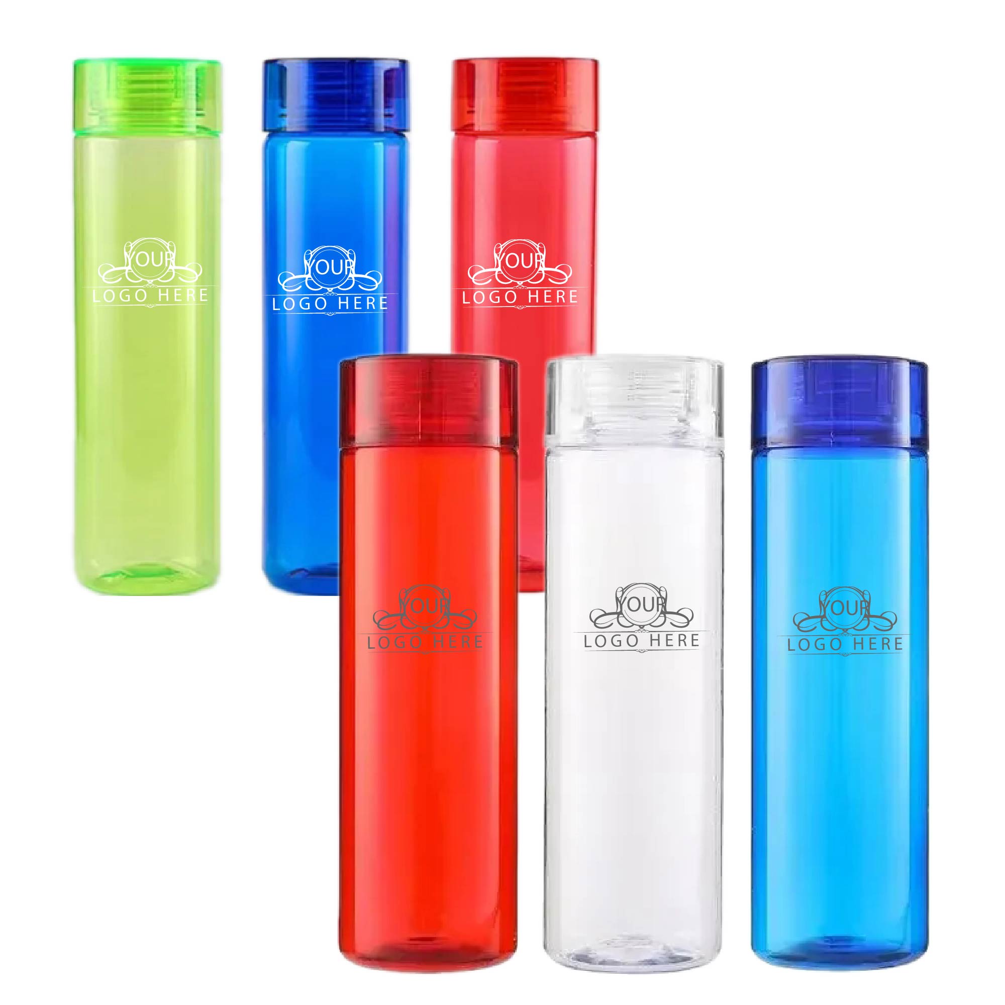 Cylindrical Plastic Water Bottles - 30 oz 2