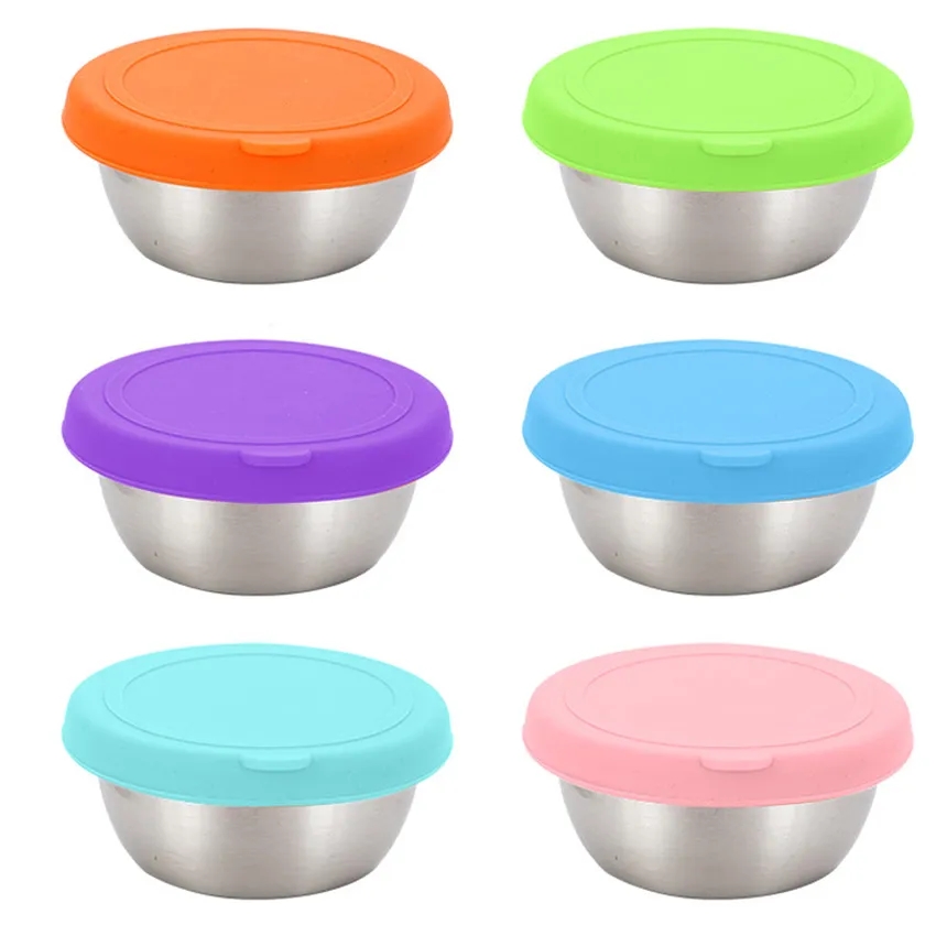 1.7 Oz Stainless Steel Sauce Cups With Silicone Cover